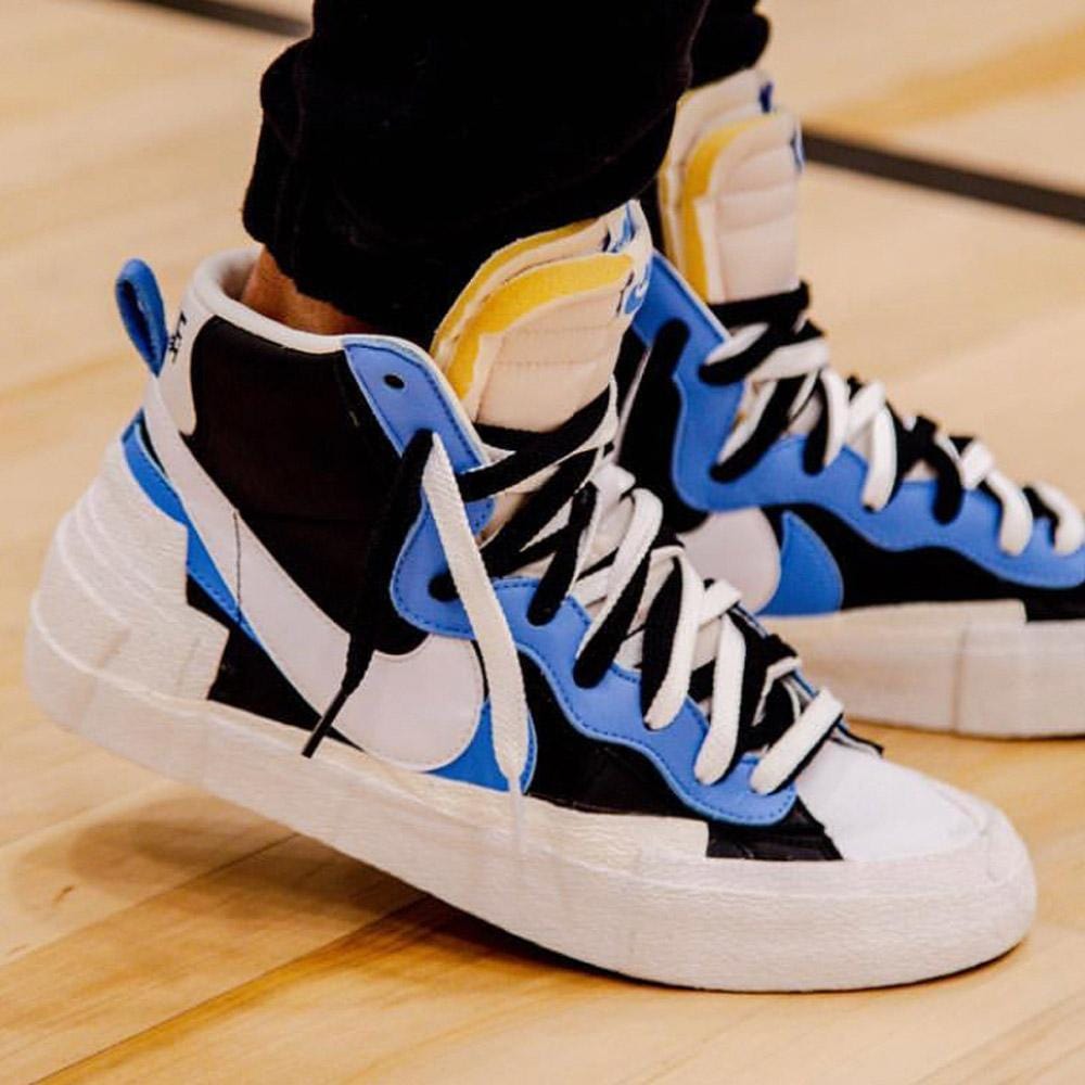 Sacai x Nike Blazer Mid 'Black Blue' — UK 3 | EU 35.5 | US 3.5 — Alternate View 7