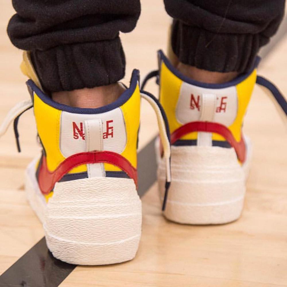 Sacai x Nike Blazer Mid 'Maize Navy' — UK 3 | EU 35.5 | US 3.5 — Detail View