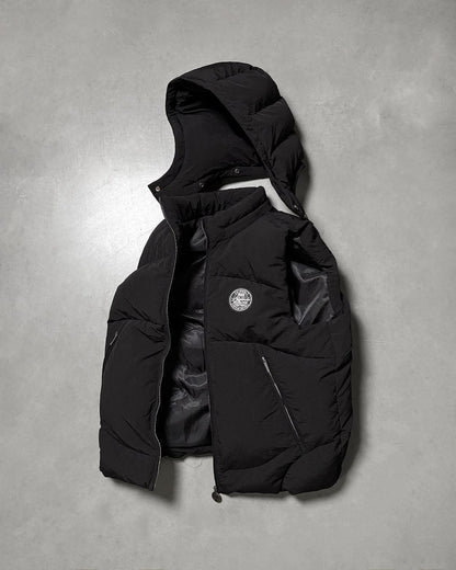 Legende Paris Puffer Bodywarmer - Black — XS — Top View