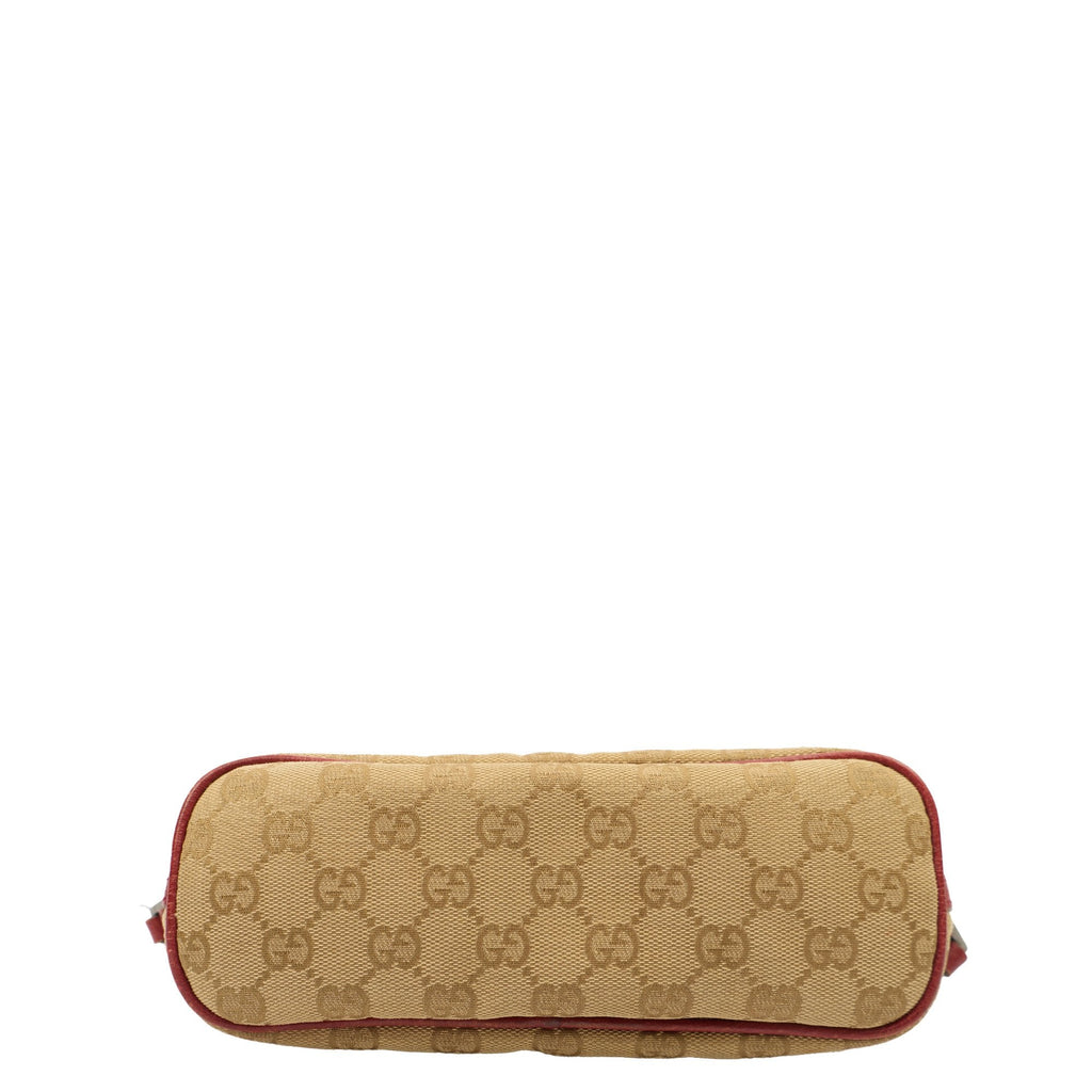Gucci Shoulder Bag Boat Pochette in GG Supreme, Fabric — Top View