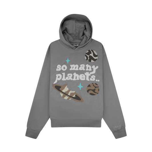 Broken Planet So Many Planets Hoodie 'Grey' — XXS — Front View