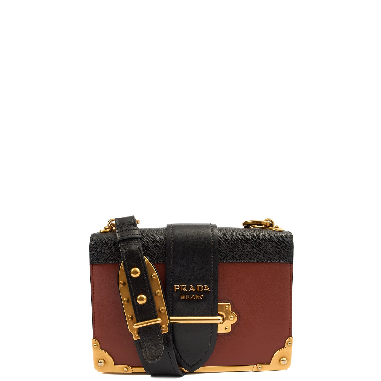 Prada Shoulder Bag Cahier  in Multi, Calfskin — Front View