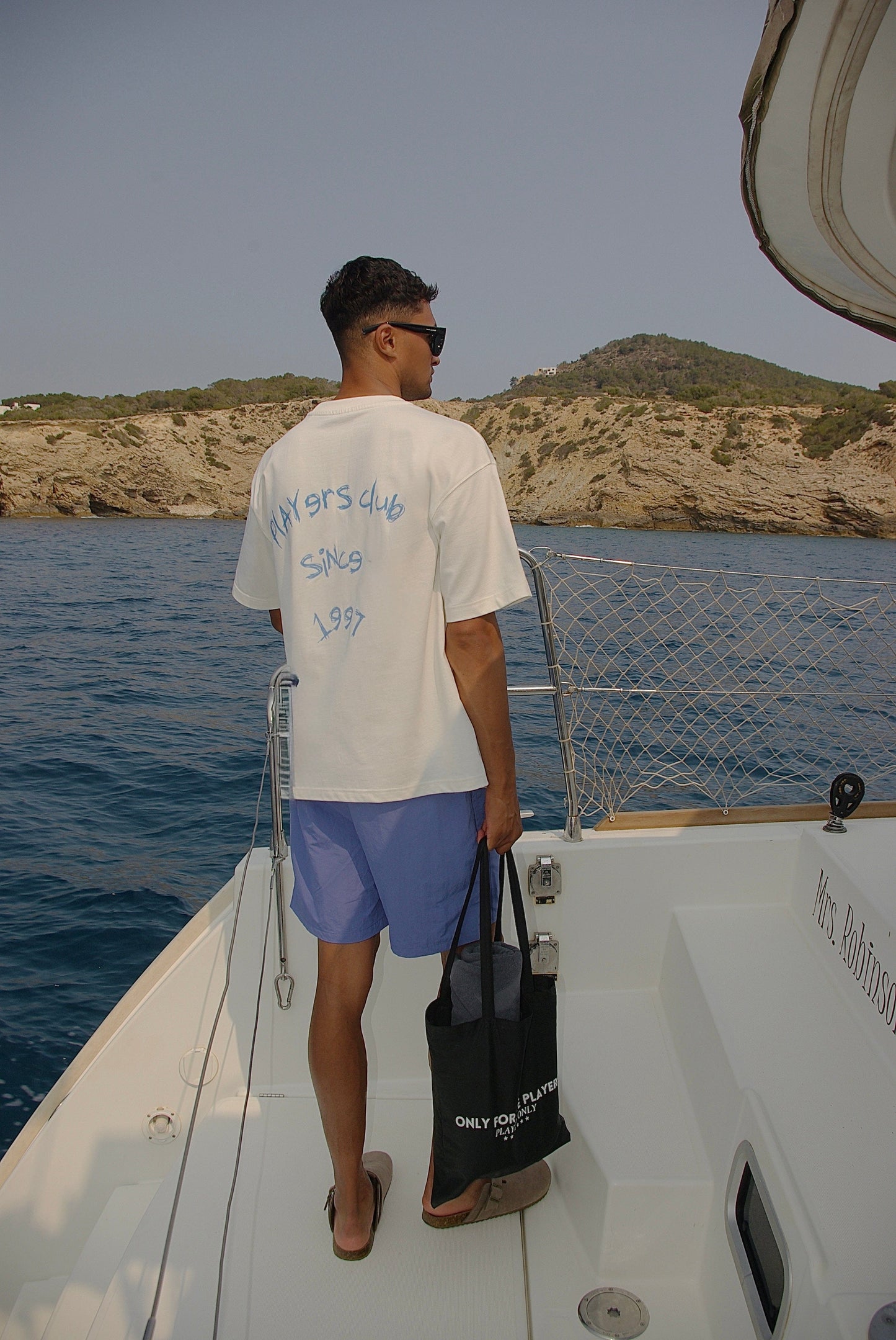 PLAYERS ONLY ECRU PLAYERS CLUB TEE — XS — Back View