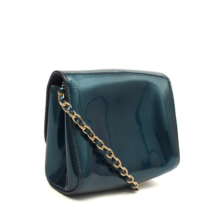 Mulberry Mini Bag Lily - Mini  in Blue, Patent Leather — Side View