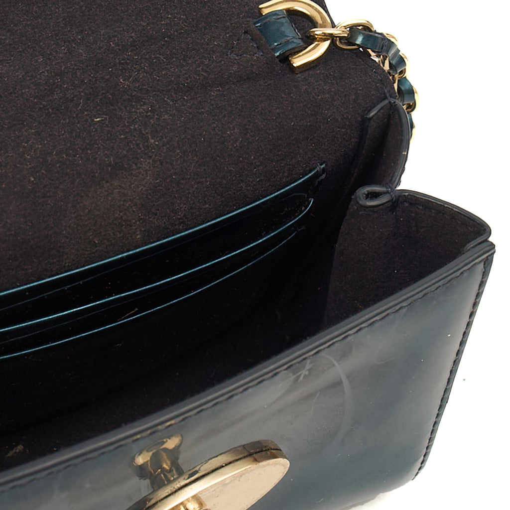 Mulberry Mini Bag Lily - Mini  in Blue, Patent Leather — Detail View