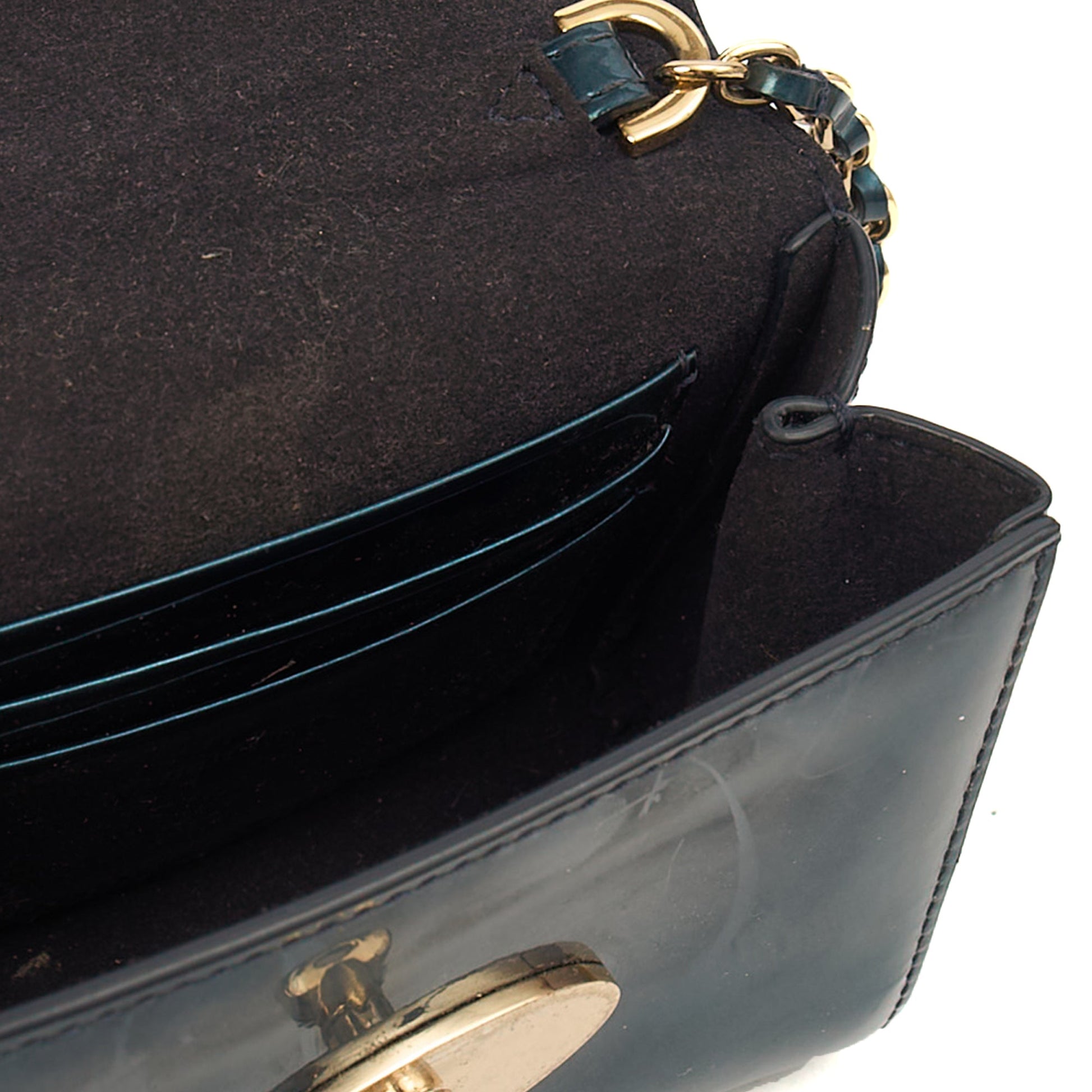 Mulberry Mini Bag Lily - Mini  in Blue, Patent Leather — Detail View