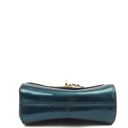 Mulberry Mini Bag Lily - Mini  in Blue, Patent Leather — Top View