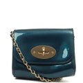 Mulberry Mini Bag Lily - Mini  in Blue, Patent Leather — Front View