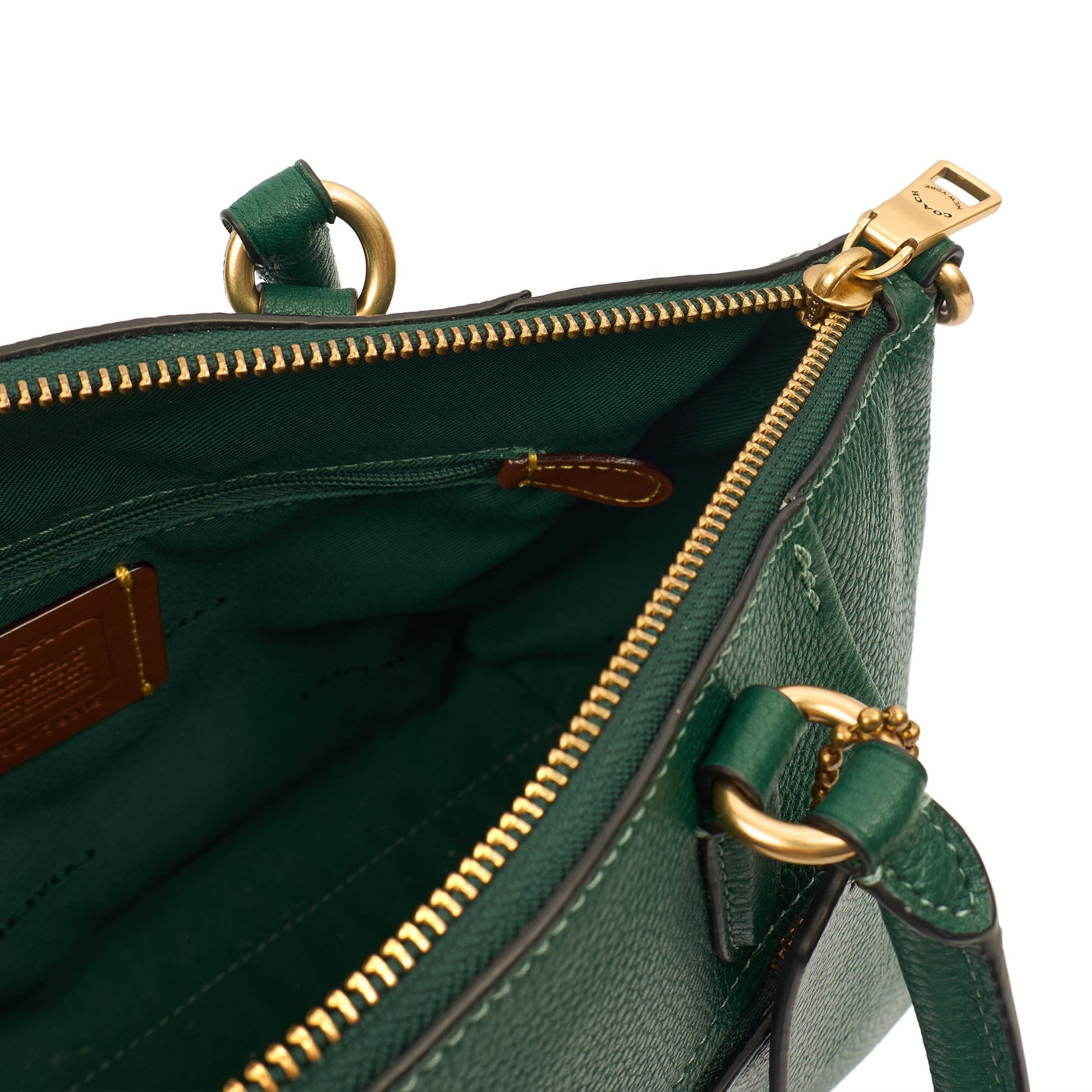 Coach Satchel Elise Satchel in Green, Leather — Alternate View 7
