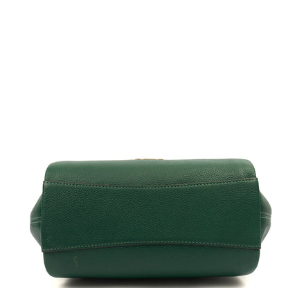 Coach Satchel Elise Satchel in Green, Leather — Detail View