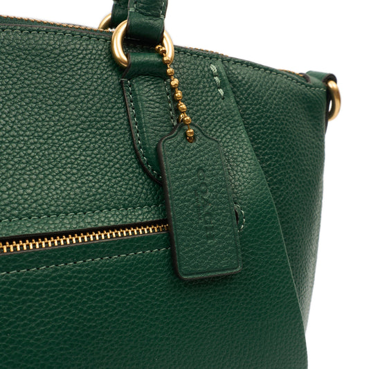 Coach Satchel Elise Satchel in Green, Leather — Side View
