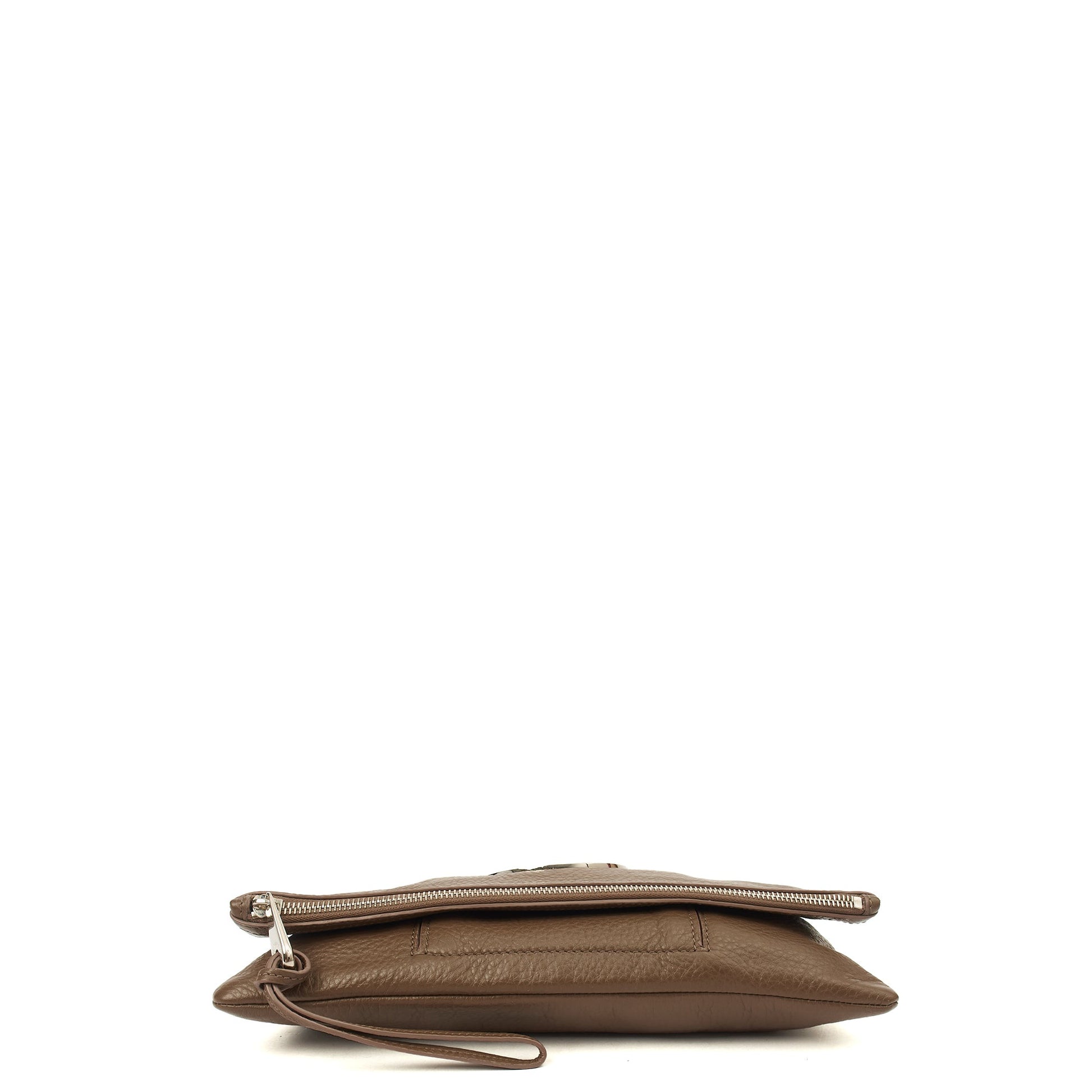 Mulberry Clutch Daria Pouch in Clay, Calfskin Leather — Top View