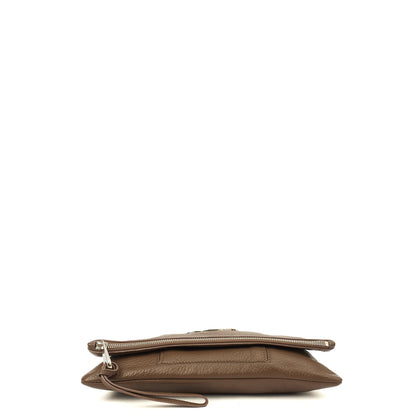 Mulberry Clutch Daria Pouch in Clay, Calfskin Leather — Top View