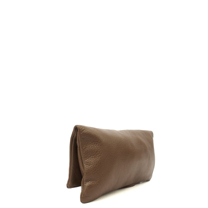 Mulberry Clutch Daria Pouch in Clay, Calfskin Leather — Side View