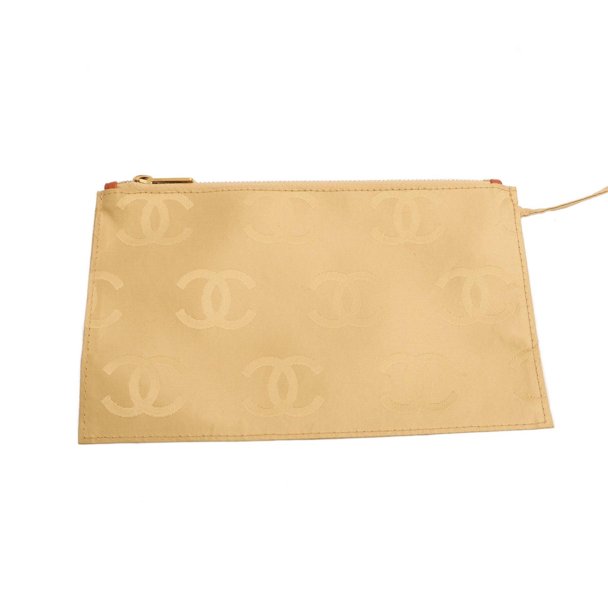 Chanel Shoulder Bag Shoulder Bag in Orange, Calfskin Leather — Alternate View 9