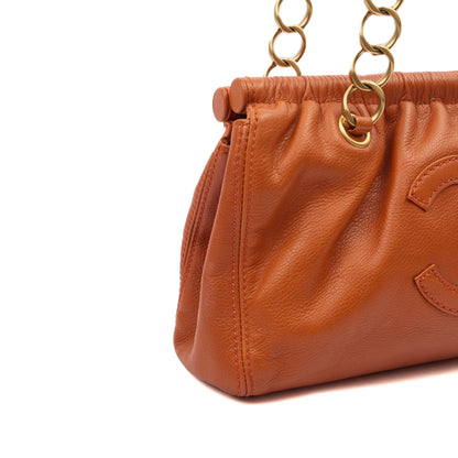 Chanel Shoulder Bag Shoulder Bag in Orange, Calfskin Leather — Alternate View 8