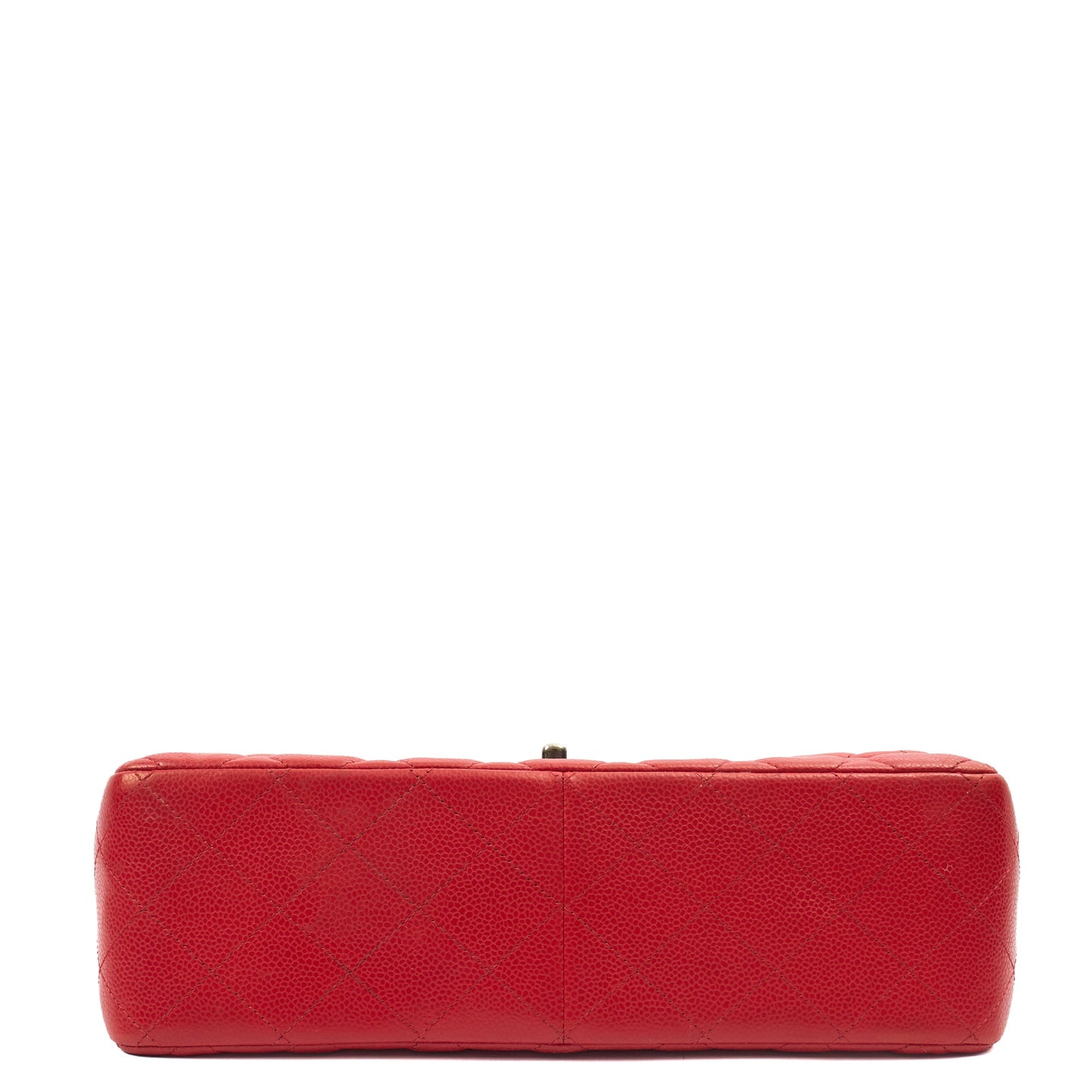 Chanel Shoulder Bag Classic Double Flap - Large in Red, Caviar Leather — Alternate View 14