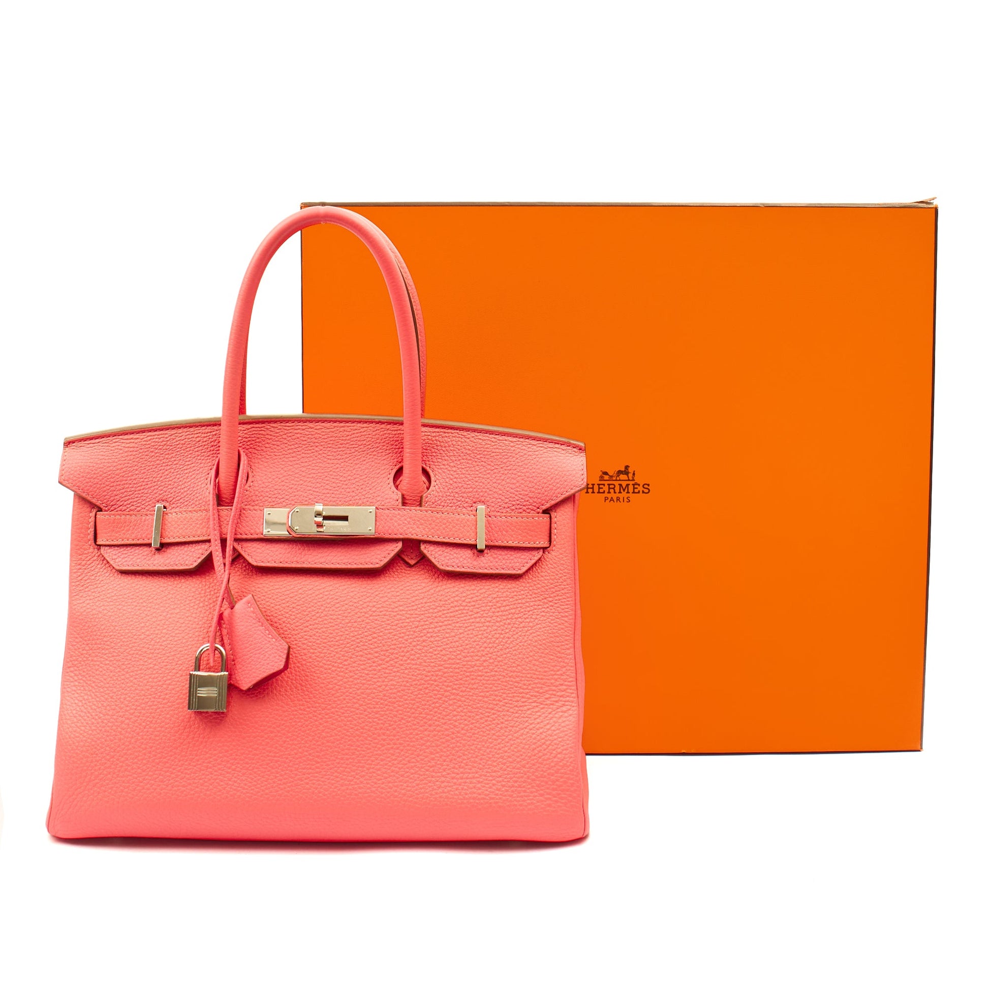 Hermes Tote Birkin 30 in Rose Lipstick, Togo Leather — Alternate View 32