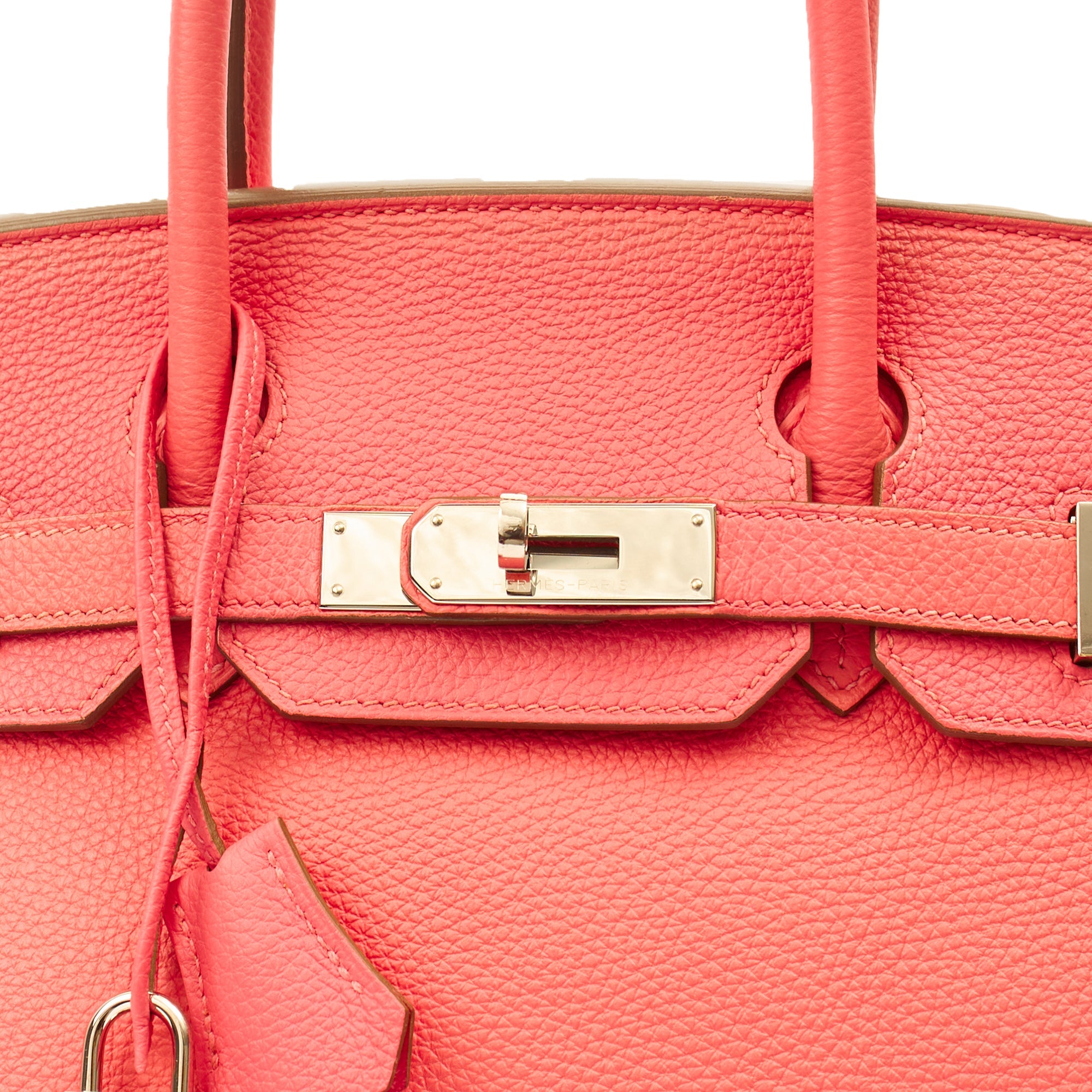 Hermes Tote Birkin 30 in Rose Lipstick, Togo Leather — Alternate View 34