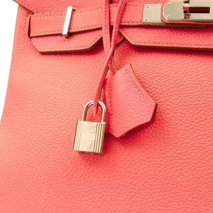 Hermes Tote Birkin 30 in Rose Lipstick, Togo Leather — Alternate View 9