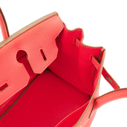 Hermes Tote Birkin 30 in Rose Lipstick, Togo Leather — Alternate View 26