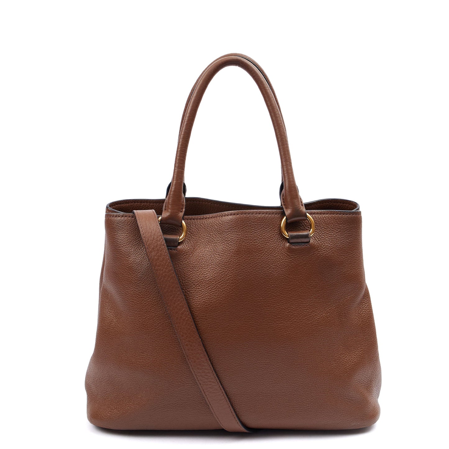 Prada Cross Body Tote in Brown, Leather — Alternate View 15