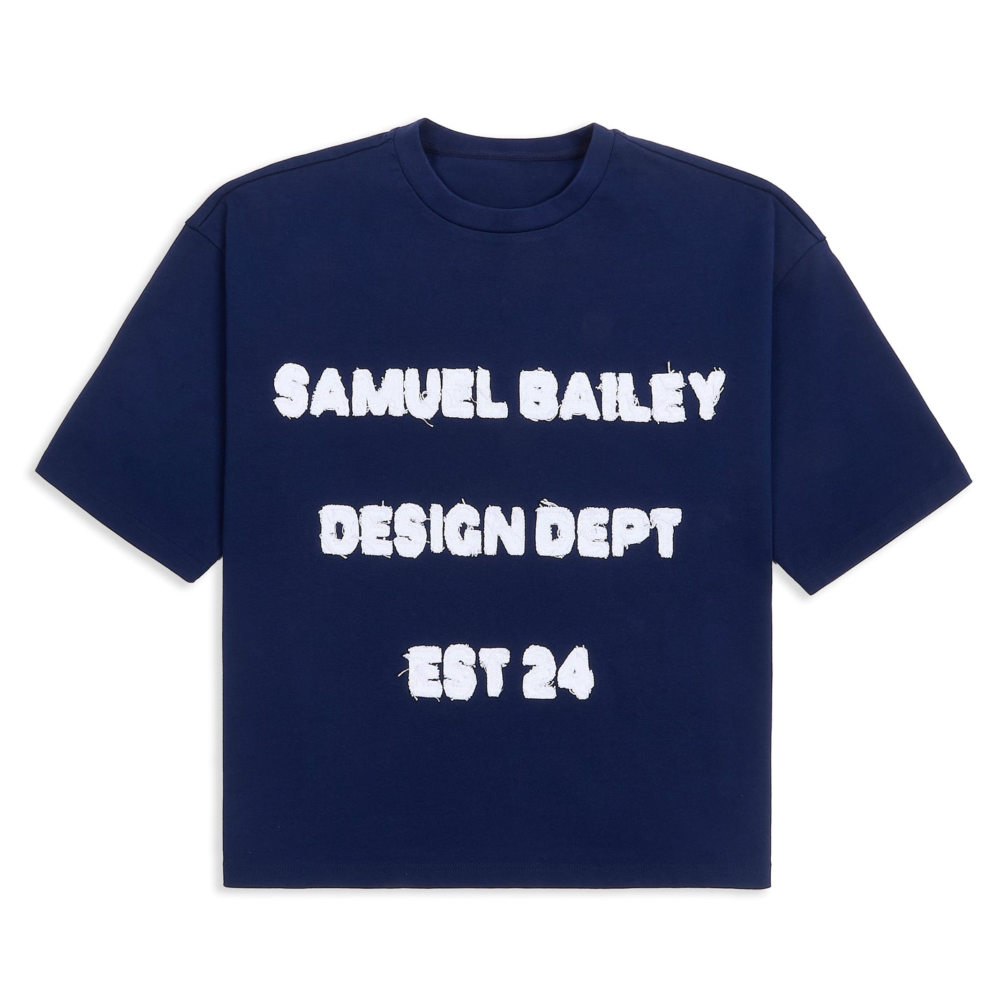 Samuel Bailey Navy Design Dept Tee — S — Front View