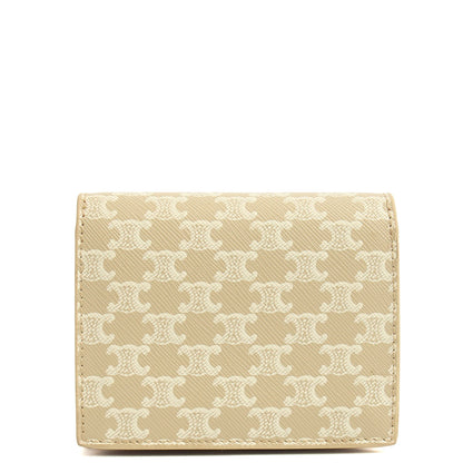Celine Wallet in Brown, Box Calfskin — Back View