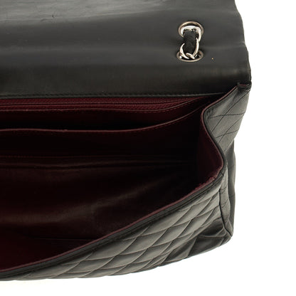 Chanel Shoulder Bag Classic Single Flap - Maxi in Black, Lambskin Leather — Alternate View 11