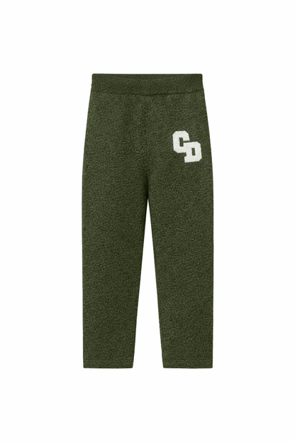 Cardair CD Logo Knit Joggers - Olive — S — Front View