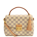 Louis Vuitton Top Handle Croisette in Damier Azur, Canvas — Front View