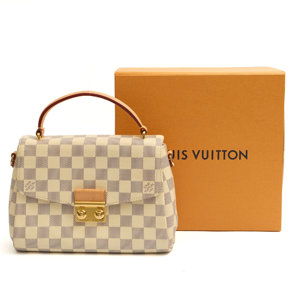 Louis Vuitton Top Handle Croisette in Damier Azur, Canvas — Lifestyle View