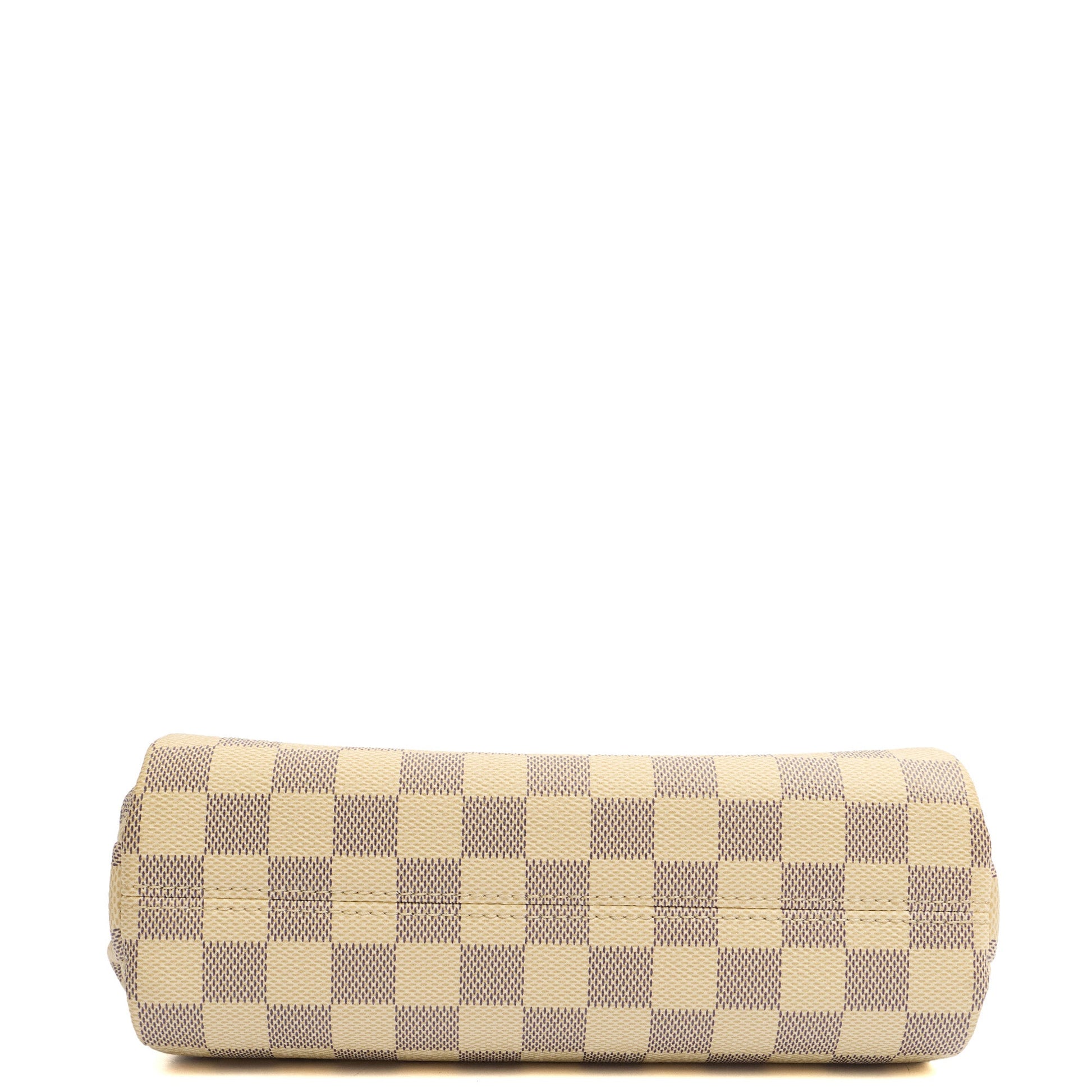 Louis Vuitton Top Handle Croisette in Damier Azur, Canvas — Top View