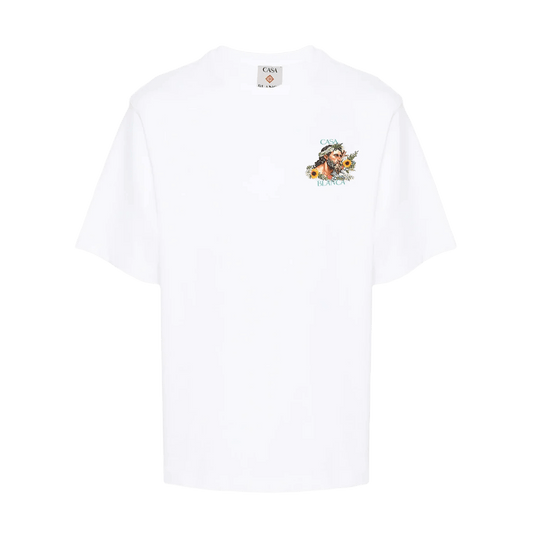 Casablanca Celebration Du Sport T-Shirt 'White' — XXS — Front View