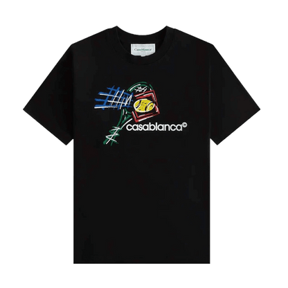 Casablanca Croquis De Tennis T-Shirt 'Black' — XXS — Front View