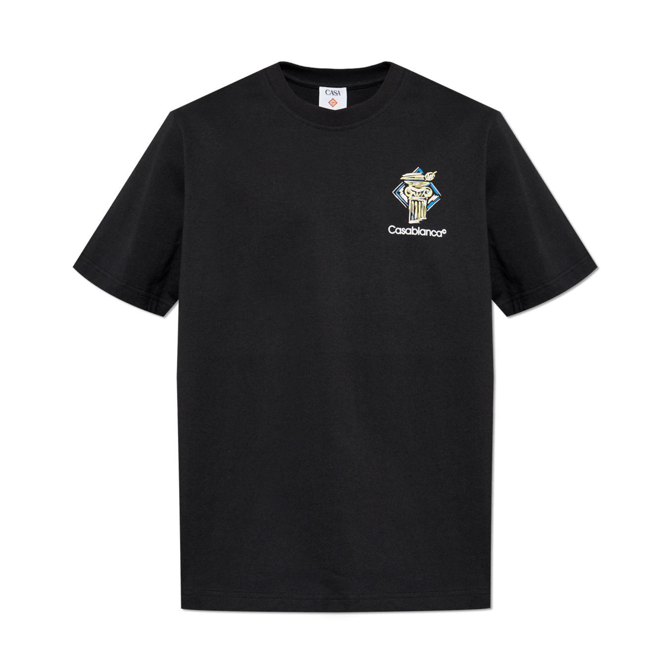 Casablanca Diamond Column T-Shirt 'Black' — XXS — Front View