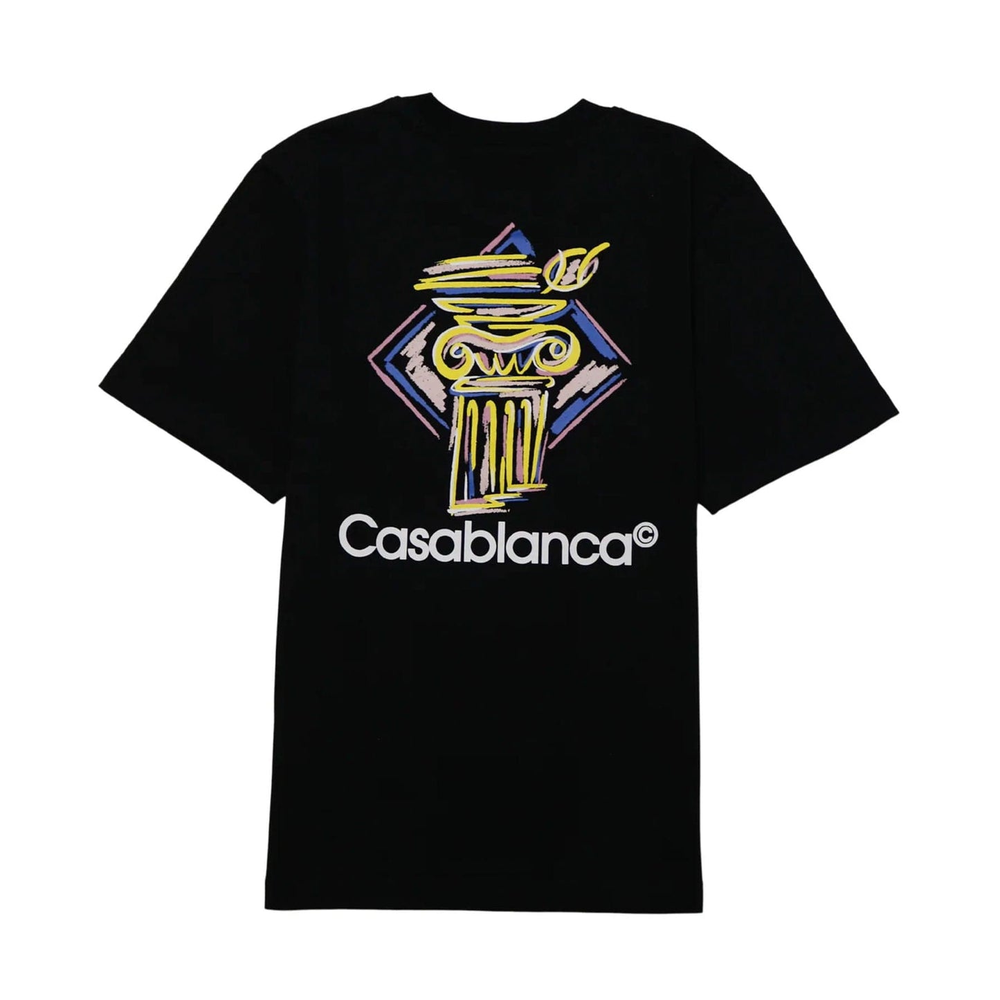 Casablanca Diamond Column T-Shirt 'Black' — XXS — Side View