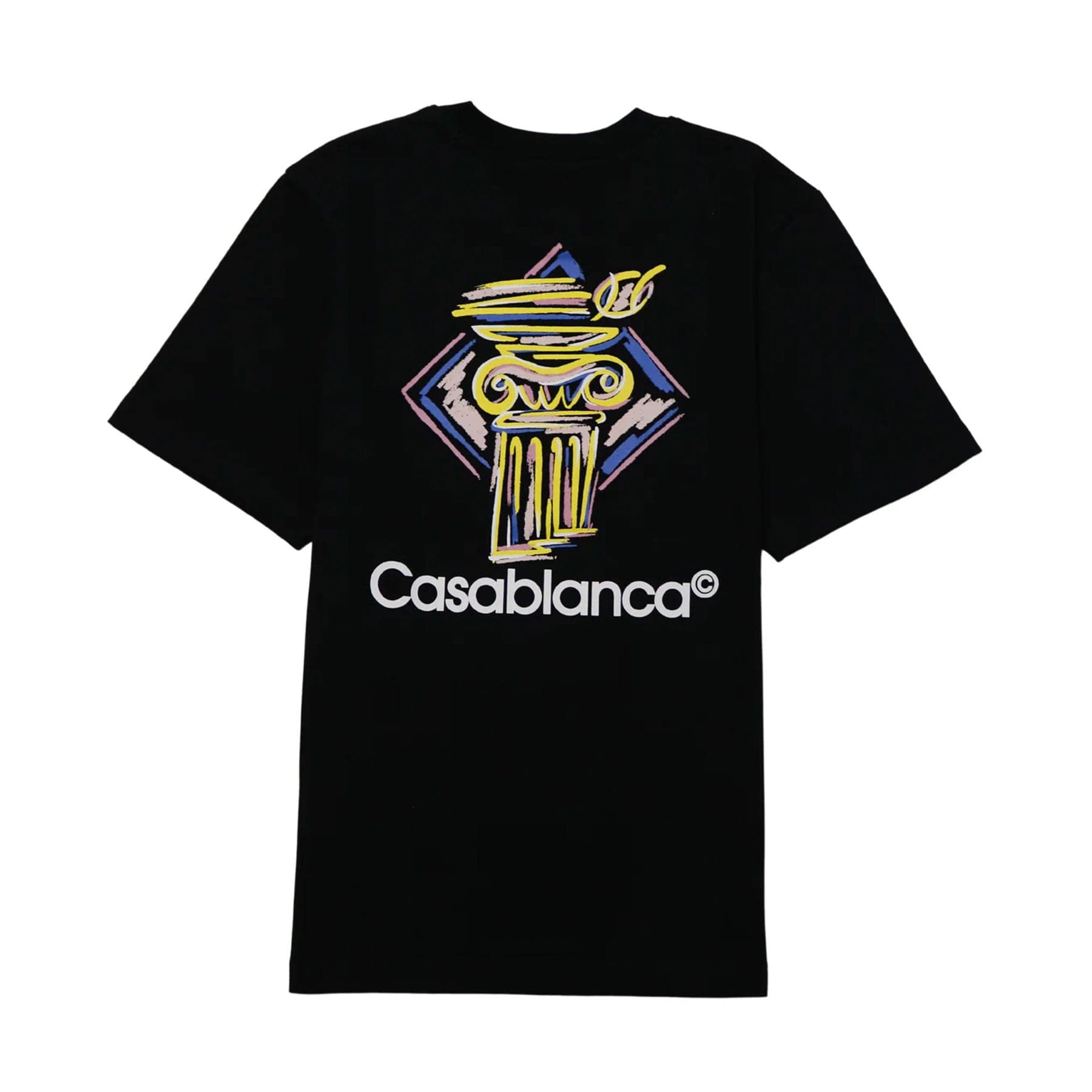 Casablanca Diamond Column T-Shirt 'Black' — XXS — Side View