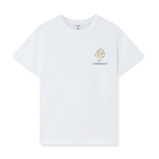 Casablanca Diamond Column T-Shirt 'White' — XXS — Front View