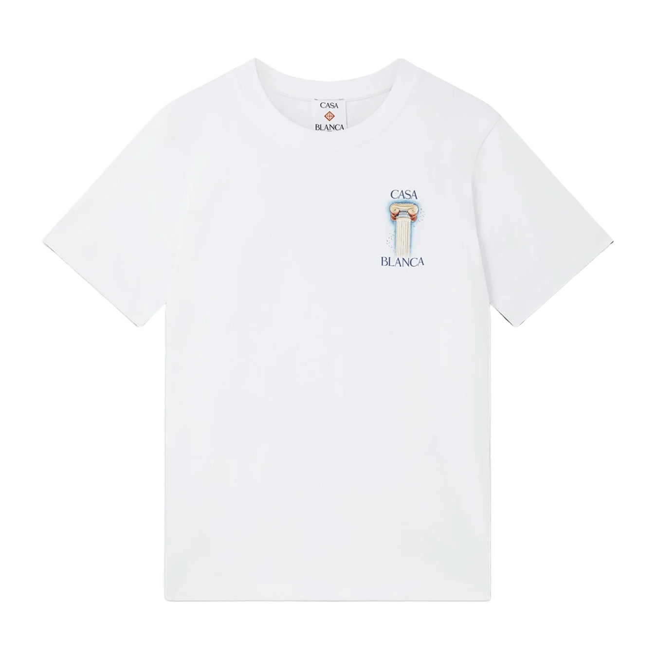 Casablanca La Colonne T-Shirt 'White' — XXS — Front View