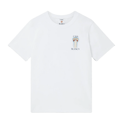 Casablanca La Colonne T-Shirt 'White' — XXS — Front View