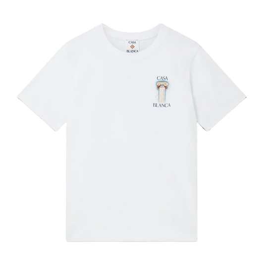Casablanca La Colonne T-Shirt 'White' — XXS — Front View