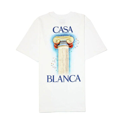 Casablanca La Colonne T-Shirt 'White' — XXS — Side View