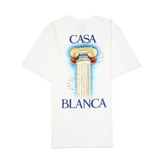 Casablanca La Colonne T-Shirt 'White' — XXS — Side View