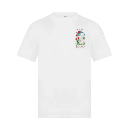 Casablanca LA Days T-Shirt 'White' — XXS — Front View