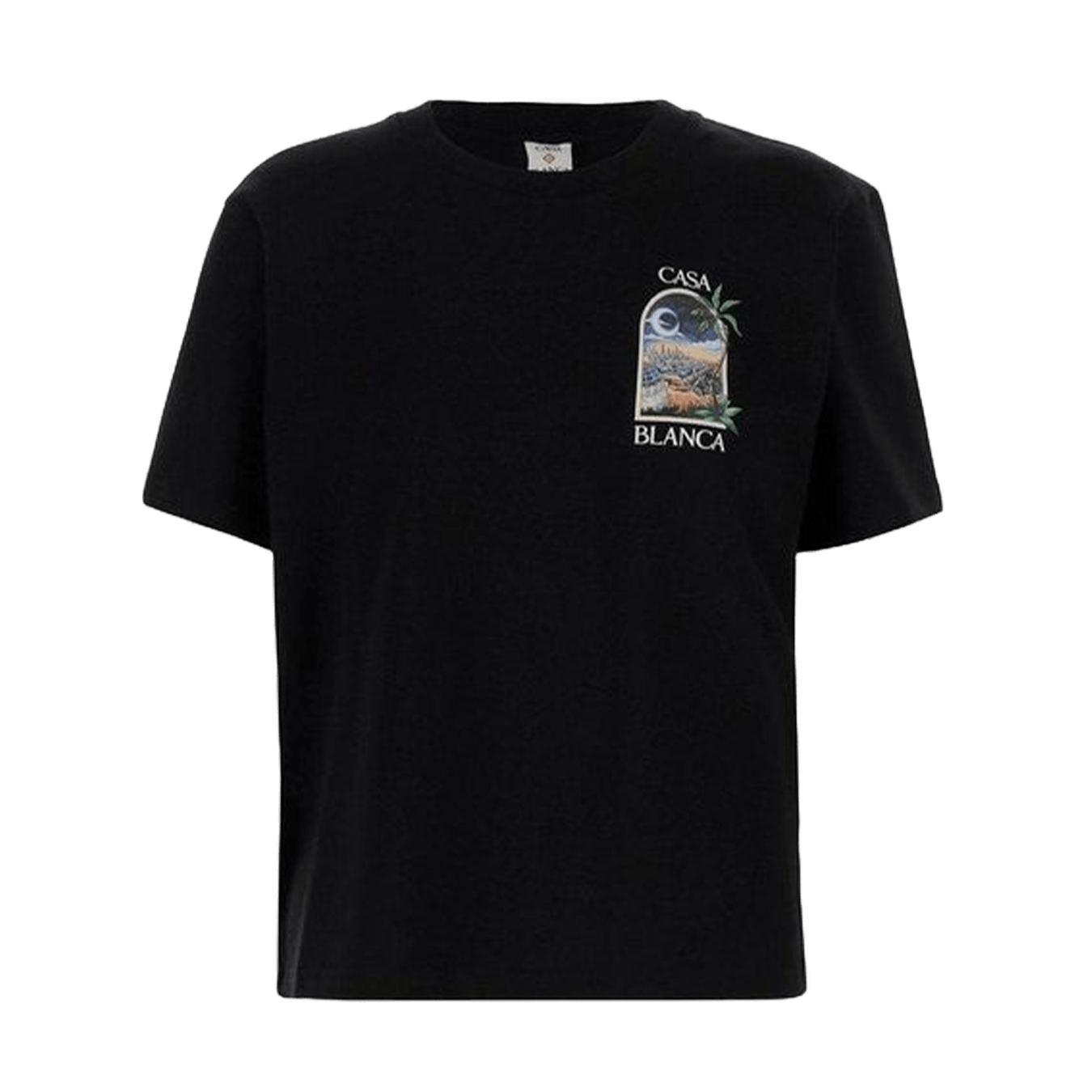 Casablanca LA Nights T-Shirt 'Black' — XXS — Front View