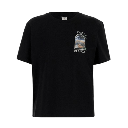 Casablanca LA Nights T-Shirt 'Black' — XXS — Front View
