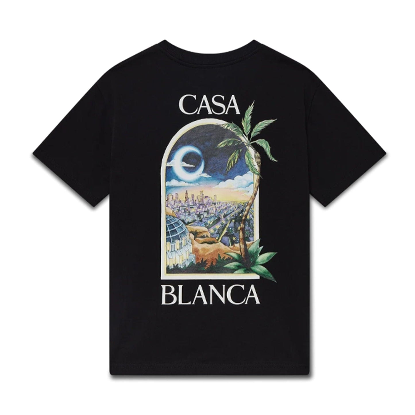 Casablanca LA Nights T-Shirt 'Black' — XXS — Side View
