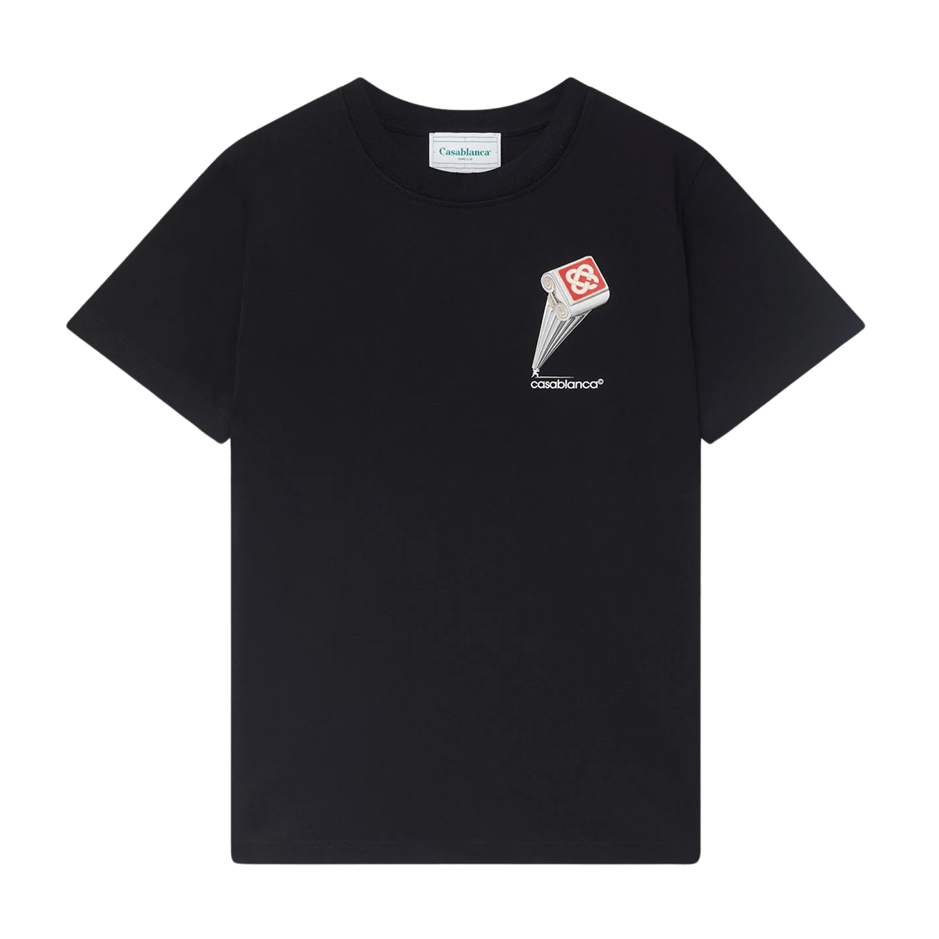 Casablanca Leaning Column T-Shirt 'Black' — XXS — Front View