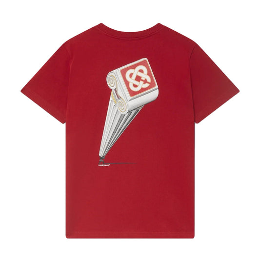 Casablanca Leaning Column T-Shirt 'Red' — XXS — Side View